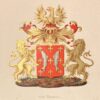 [Heraldic coat of arms] Coloured coat of arms of the van Brakell family, family crest, 1 p.