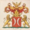 [Heraldic coat of arms] Coloured coat of arms of the van Brakell family, family crest, 1 p.