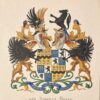 [Heraldic coat of arms] Coloured coat of arms of the van Someren Brand family, family crest, 1 p.