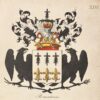 [Heraldic coat of arms] Coloured coat of arms of the Brantsen family, family crest, 1 p.