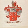 [Heraldic coat of arms] Coloured coat of arms of the van Breugel family, family crest, 1 p.