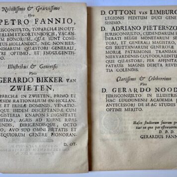Disputatio juridica inauguralis [...] qui est de fructibus [...] Leiden A. Elzevier 1710