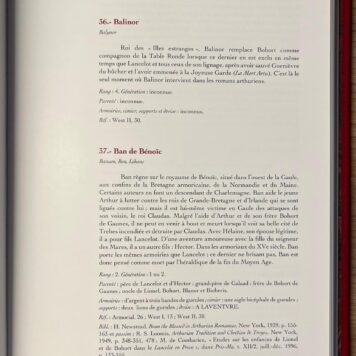 Rare, 2006, Heraldry | Les chevaliers de la Table Ronde. Lathuile, Editions du Gui, 295 pp.