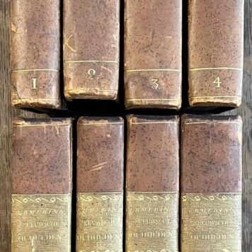 Complete set of 8, 1788, Zeeland | Eenige Zeeuwsche Oudheden uit echte stukken opgehelderd en in het licht gebragt. Te Middelburg, By Willem Abrahams, 1788, 12 parts in 8 volumes.