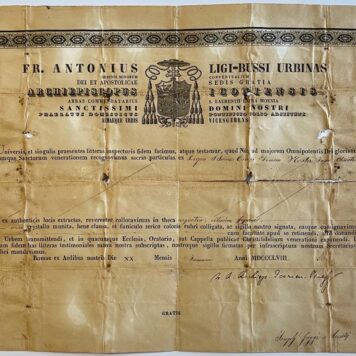 Printed publication Catholic Rome 1858