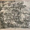 Antique print engraving John the Baptist in the woods Londerseel