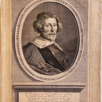 Antique print engraving Portrait of Pieter Cornelisz Hooft by Anthony van Zijlvelt