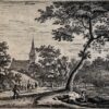 Antique print etching Slooten by Roelant Roghman