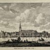 Antieke prent Zuid Holland: Krimpen op de lek