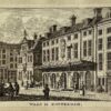 Antieke prent Zuid-Holland: Waag te Rotterdam.