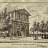 Antieke prent Zuid-Holland: Binnenwegs-Poort (Binnenwegspoort) te Rotterdam.