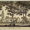 Antieke prent buitenplaats Friesland: Tjaarda State.