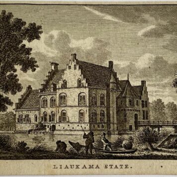 Antieke prent Friesland: Liaukama State.