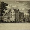 Antieke prent buitenplaats Friesland: Liaukama State.