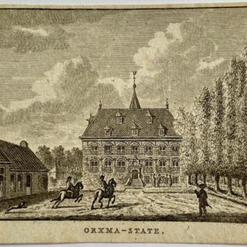 Antieke prent Friesland: Orxma-State.