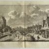 Antieke prent Friesland: 't Dorp Tjummarum.