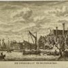 Antieke prent Zeeland: De Dwarskaay (Dwarskaai) te Middelburg.