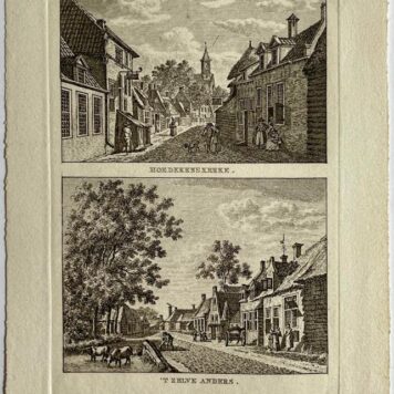 Antieke prent Zeeland: Hoedekenskerke. / 't Zelve Anders.