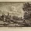 Antieke prent Zeeland: De Koepoort te Goes.