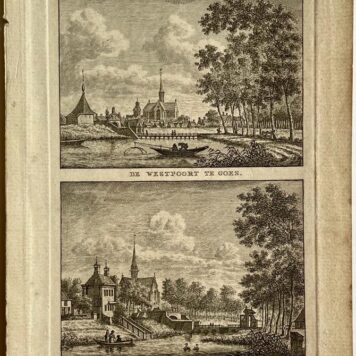 Antieke prent Zeeland: De Westpoort te Goes. / De Koepoort te Goes.