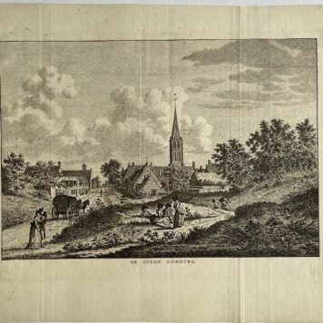 Antieke prent Zeeland: De Stede Domburg.