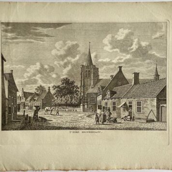 Antieke prent Zeeland: T' Dorp Heinkensant.
