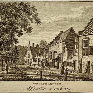 Antieke prent Zeeland: De Kerk te Westersouburg (West-Souburg). T' Zelve Anders.