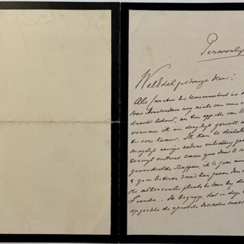 Letter of Van Tienhoven d.d. Haarlem 1908