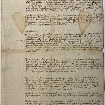 Manuscript 1718 | Ordonnantie voor inwoners van Vlierden