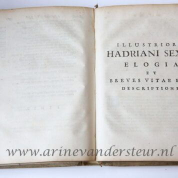 Hadrianus VI sive analecta historica de Hadriano sexto Tjajectino papa Romano. Utrecht, v. Poolsum, 1727.