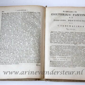 Hadrianus VI sive analecta historica de Hadriano sexto Tjajectino papa Romano. Utrecht, v. Poolsum, 1727.