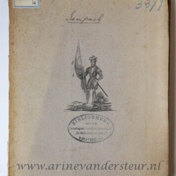 [Heraldic coat of arms 1843] Abschilderung u. Abschrift aller Figuren, Wappen u. Gemalde nebst Aufschriften, welche in der Schlacht-Kapelle bei Sempach gemalt zu sehen, so wie selbe, nach den alten Urbildern, im Jahr 1756, erneuert worden. Luzern, 1843.