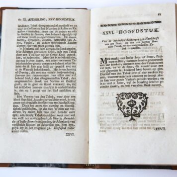 [Antiek boek, Antique book, tobacco, tabak, 1770] Nieuwe en naauwkeurige verhandeling van den tabak. In IV afdeelingen waar van de laatste behelzen Het geheim der tabakken en snuifpoeders ontdekt. Amsterdam, G. Bom, 1770.
