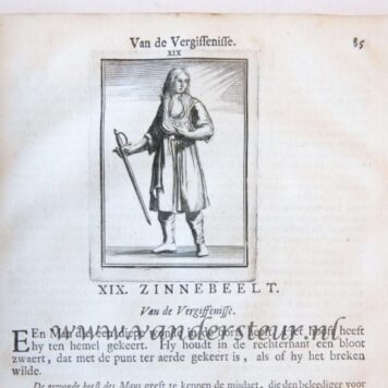 [Antique book, emblem, symbols, 1722] Tafereel van overdeftige zinnebeelden, gemaelt naer de deuchden, ondeuchden, gemoetsdriften der menschen (...) eerst beschreven door Cesare Ripa, Pierius Velerianus, Orus Apollo en anderen, maer nu in meerder orde gebracht (...) en (...) verklaert. Amsterdam, Onder de Linden, 1722.