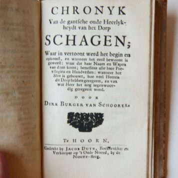 Chronyk van de stad Medenblik. Hoorn, J. Duyn, 1736.