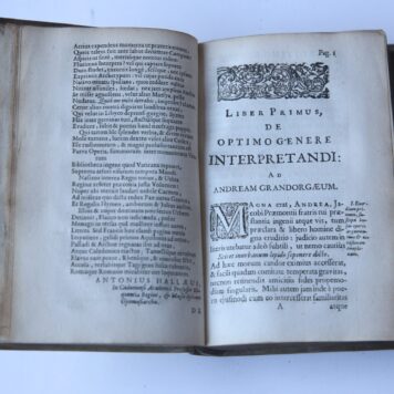 De interpretatione libri duo, Quorum prior est de optimo genere interpretandi, alter de Claris interpretibus. 's-Gravenhage, Leers, 1683/1682.