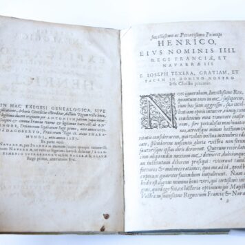 Exegesis genealogica, sive explicatio arboris gentilitiae invictissimi ac potentissimi Galliarum regis Henrici ejus nominis IIII. Regnum LXV. Navarrae III regum XXXIX. Leiden, F. Raphelengius, 1592.