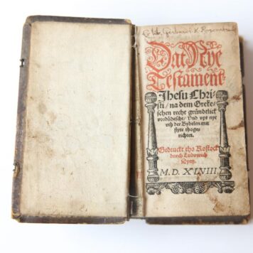 Dat nye testament Jhesu Christi, na dem Grekeschen recht gruntlick vordudescht, und upt nye uth der bybelen thogerichtet. Rostock, Ludowich Dyetz, 1548 [colophon 1553].