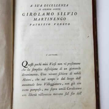 Giornata villereccia. Poemetto in tre canti, intenui labor. Parma, Stamperia Reale, 1773.