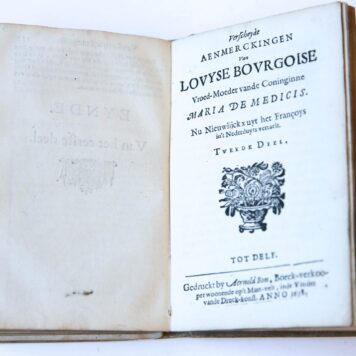 Verscheyde aenmerckingen nopende de onvruchtbaerheyt [...] siecten der vrouwen ende de geboorte der kinderen. 2 parts in 1 binding, Delft, A. Bon, 1658, (18)+133+(4)+88+(1) pp.