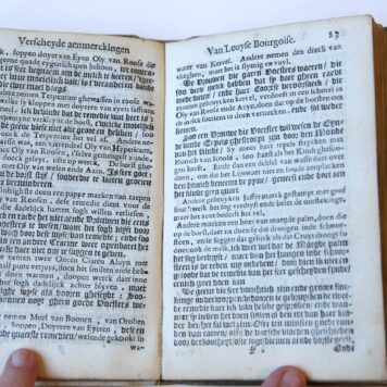 Verscheyde aenmerckingen nopende de onvruchtbaerheyt [...] siecten der vrouwen ende de geboorte der kinderen. 2 parts in 1 binding, Delft, A. Bon, 1658, (18)+133+(4)+88+(1) pp.