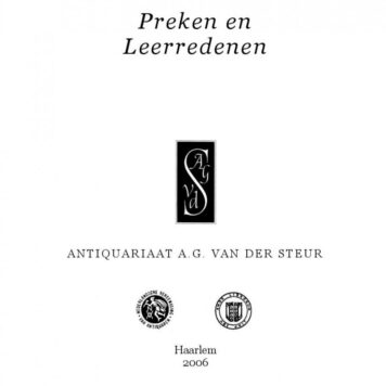 Catalogue 31: Preken en Leerredenen. Click to view this catalogue online.
