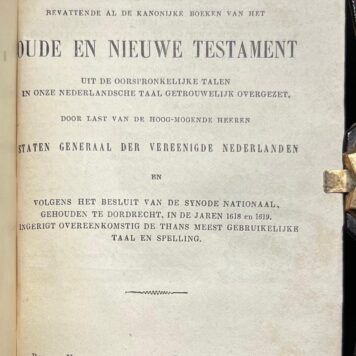 [Bible, 1901, Wallet Binding] Bijbel (...). Amsterdam/Haarlem: J. Brandt en zoon and J. Enschedé en zonen, 1901, 838, (6), 263, (5), 296, 72.