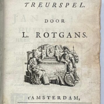 [Convolute, ca. 1674-1711, Theatre] Haagsche broedermoord, of Dolle blydschap. Frederikstad, J.E. Smith, n.d. (±1674), (4), 112p. (convolute of 8 plays)