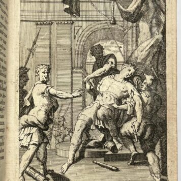 [Convolute, ca. 1674-1711, Theatre] Haagsche broedermoord, of Dolle blydschap. Frederikstad, J.E. Smith, n.d. (±1674), (4), 112p. (convolute of 8 plays)