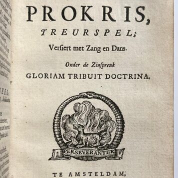 [Convolute, ca. 1674-1711, Theatre] Haagsche broedermoord, of Dolle blydschap. Frederikstad, J.E. Smith, n.d. (±1674), (4), 112p. (convolute of 8 plays)