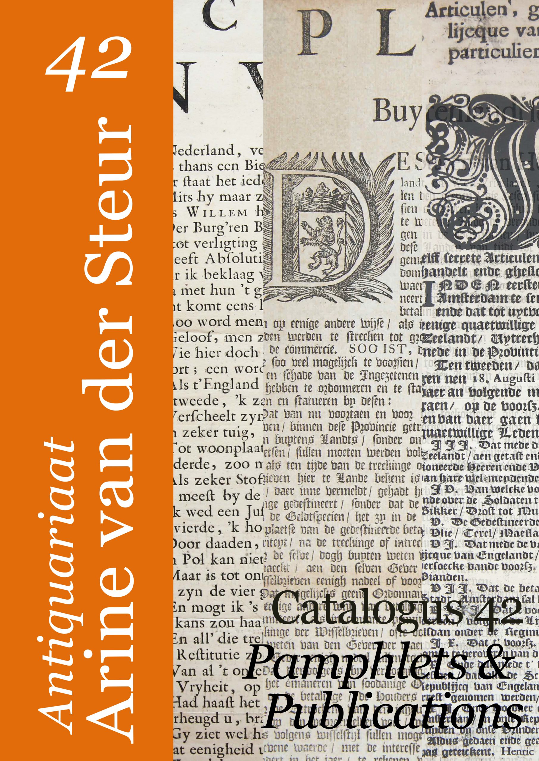 Catalogus 42: Pamphlets and Publications. Click to view this catalogue online.