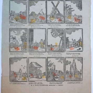 Centsprent: De Hobbelaars, De Hengelaar, etc. [various genre scenes], no. 77.