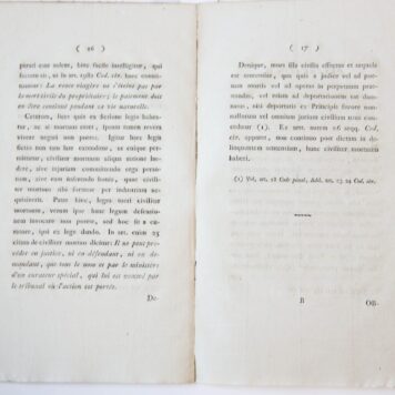 Specimen juridicum inaugurale, sistens observationes ad quaedam loca codicis legum civilium [...] Utrecht Paddenburg & Comp. 1829.