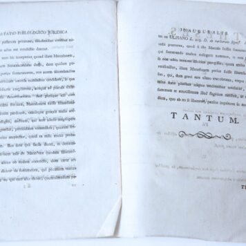 Dissertatio philologico juridica inauguralis, ad quaedam difficiliora loca theophili [...] Groningen Jacobus Dikema 1790.